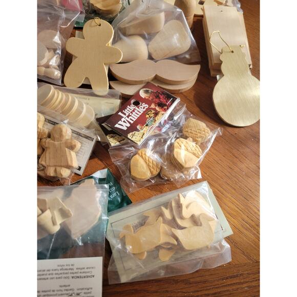 Lot of Wooden Jigsaw Puzzles, Shapes, Embellishments, Cut-Outs Craft Pieces - Picture 4 of 16